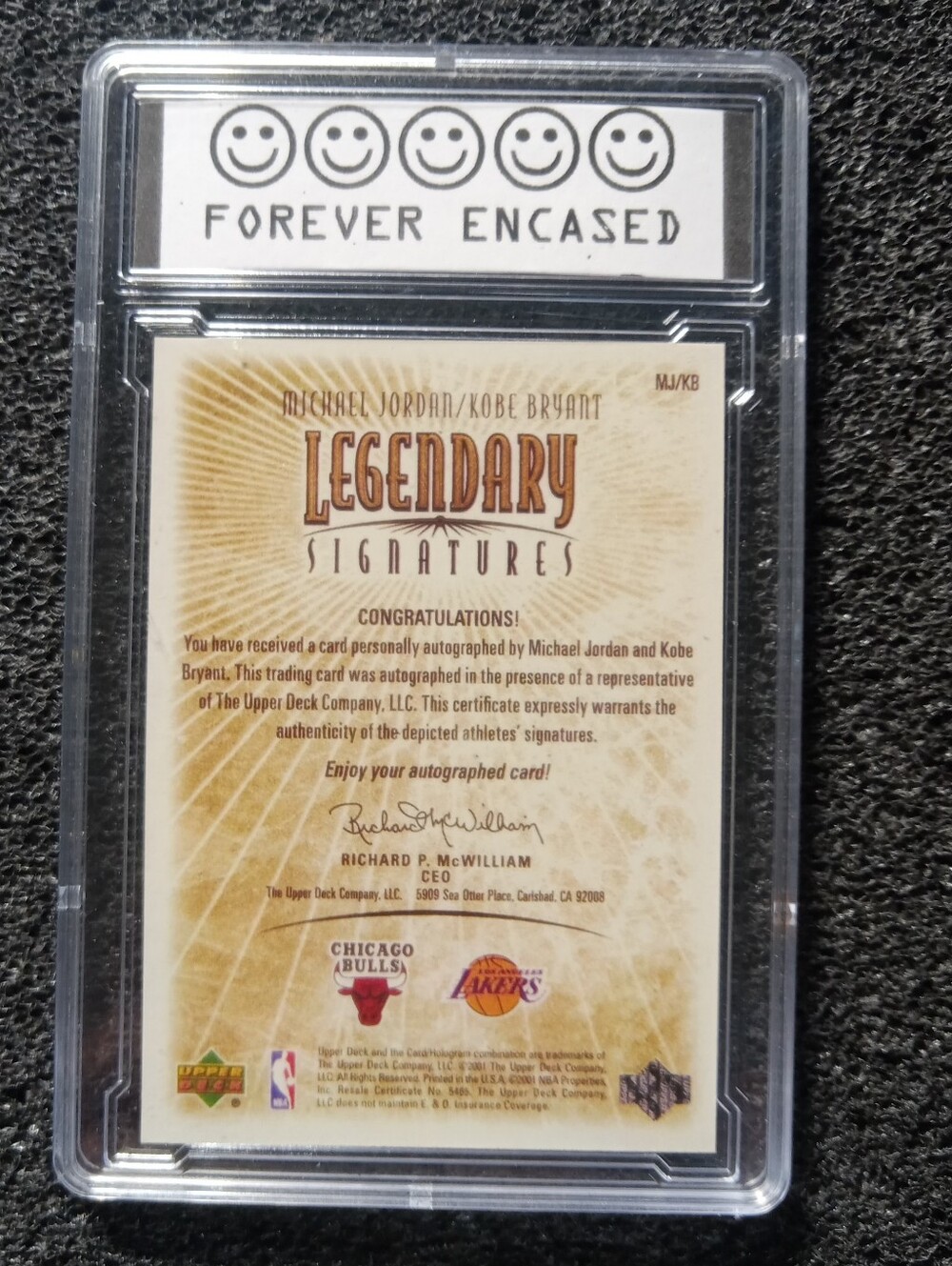 Kobe Bryant, Michael Jordan Dual Autograph Basketball Card - Picture 2 of 2